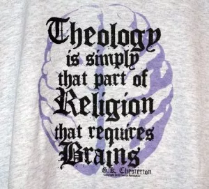 theology is simply that part of religion that requires brains