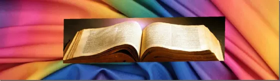 rainbow cloth with bible